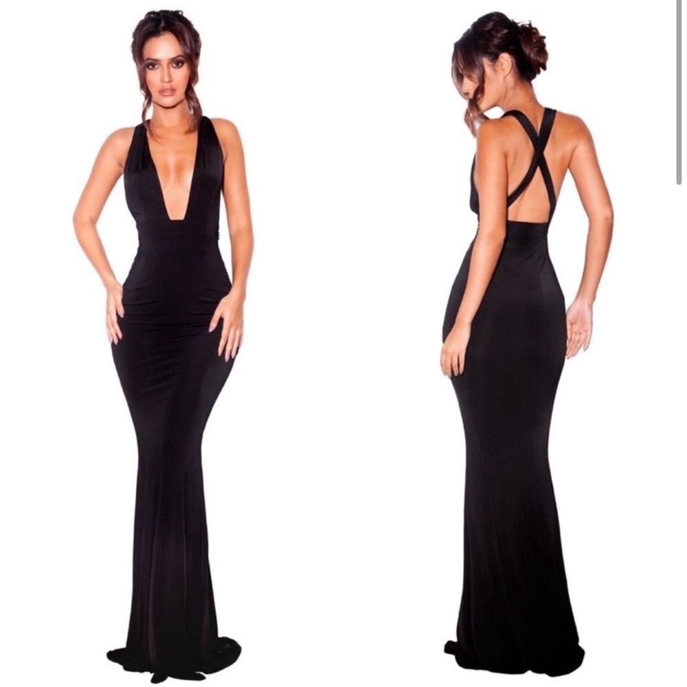 House of CB Marcova Mermaid Dress in light pink